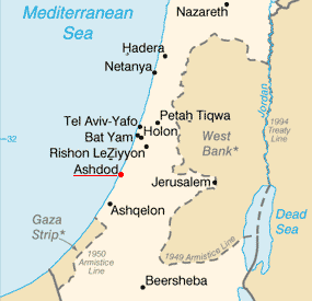 Ashdod Israel Map