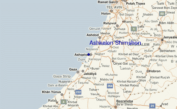 Ashkelon Areas Map 