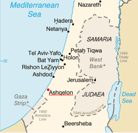 Ashkelon Israel Map
