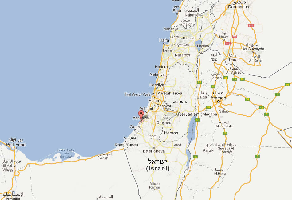 map of Ashkelon israel