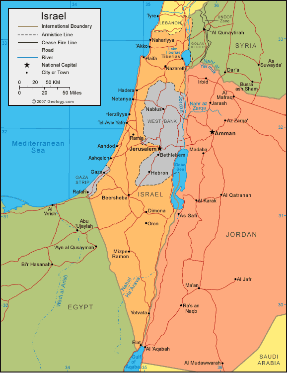 israel Bene Beraq map