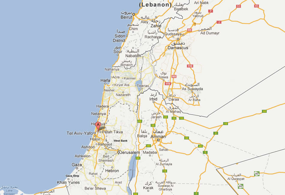 map of Bene Beraq israel