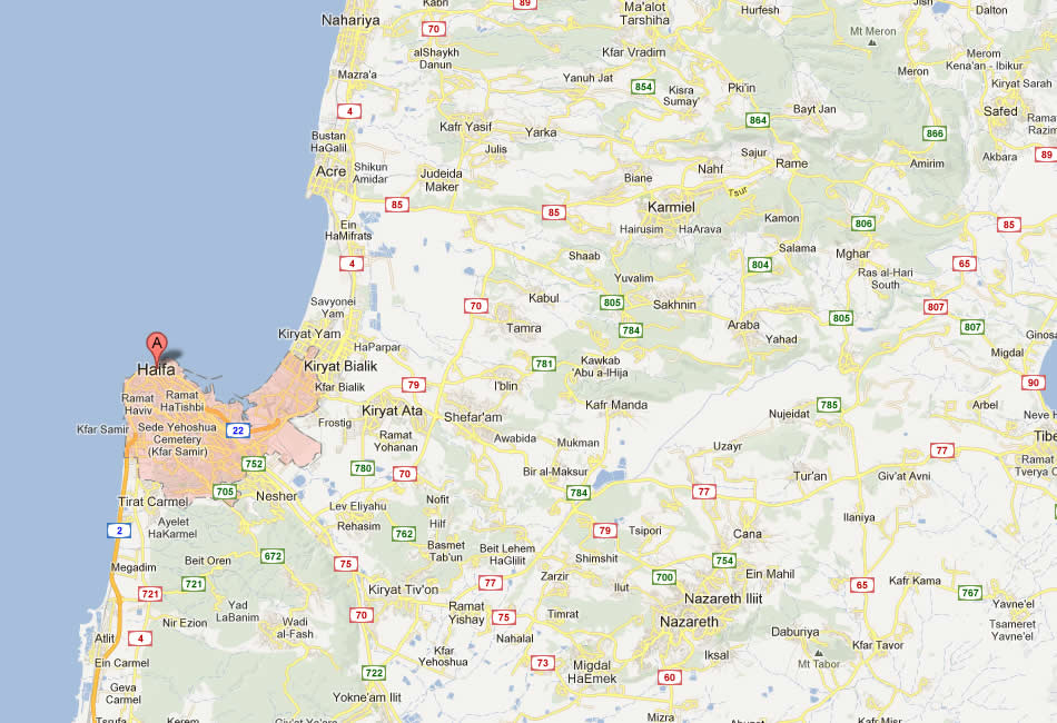map of Haifa