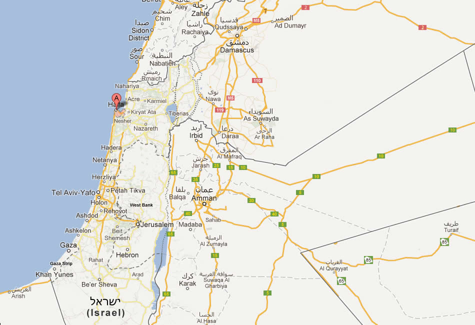 map of Haifa israel