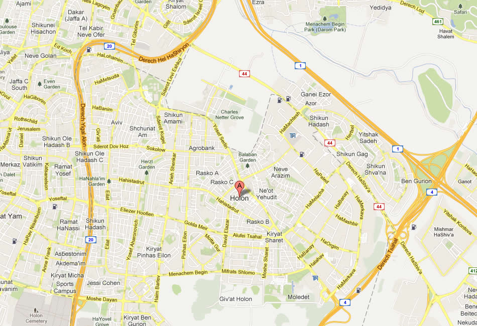map of Holon
