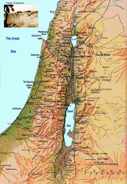 israel geographic map