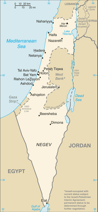 israel map palestine