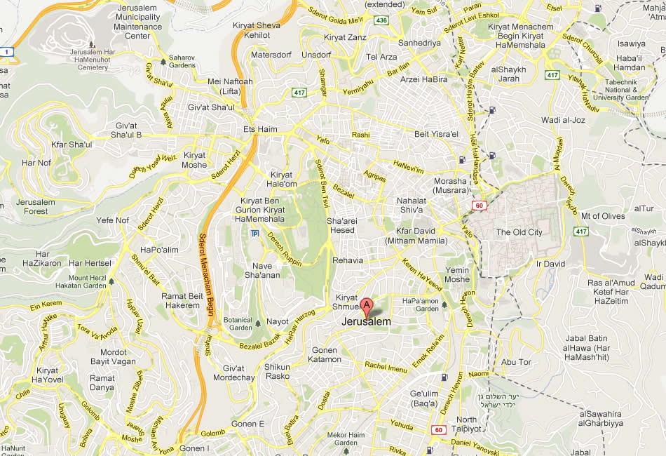 map of Jerusalem