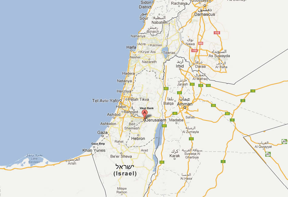 map of Jerusalem israel