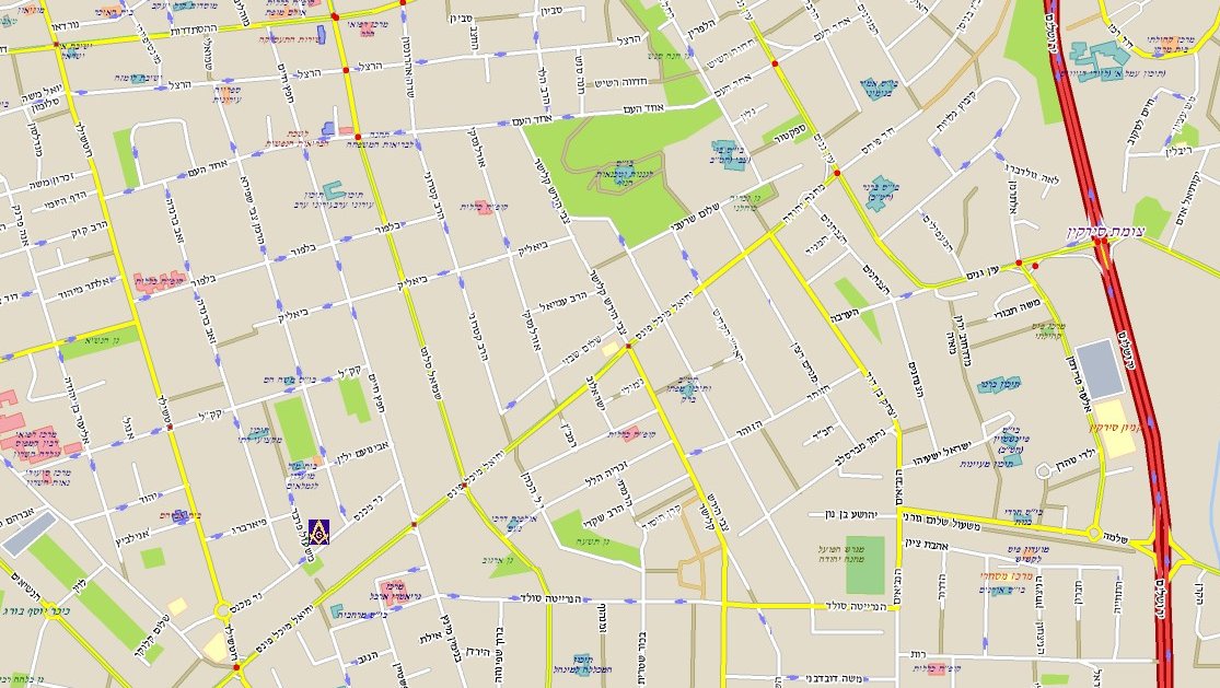 Petah Tiqwa center map