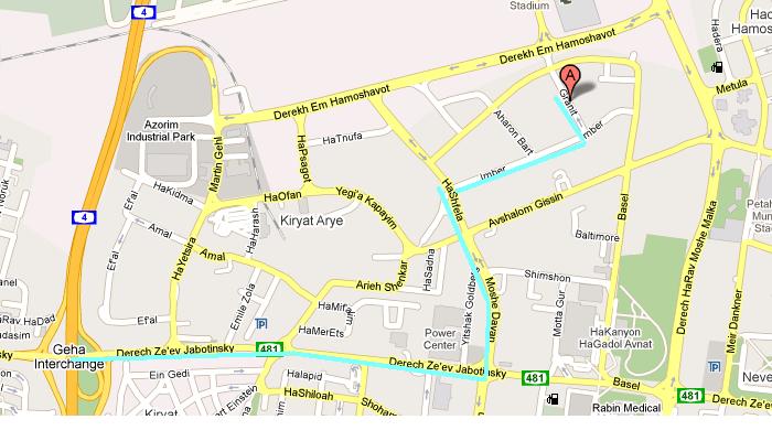 Petah Tiqwa downtown map