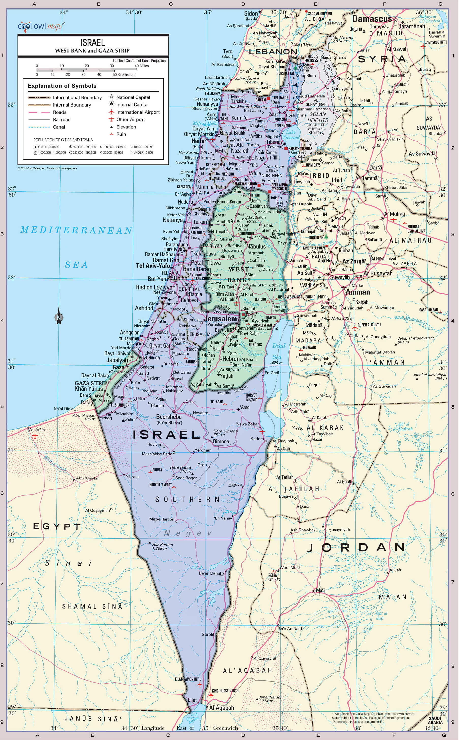 Political Map of Israel