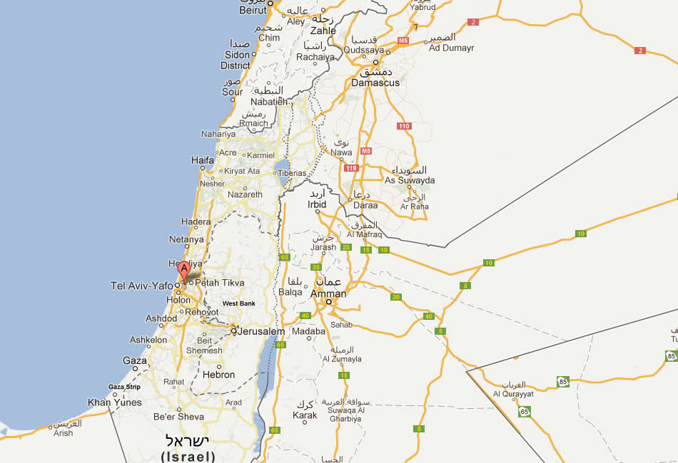 map of Ramat Gan israel
