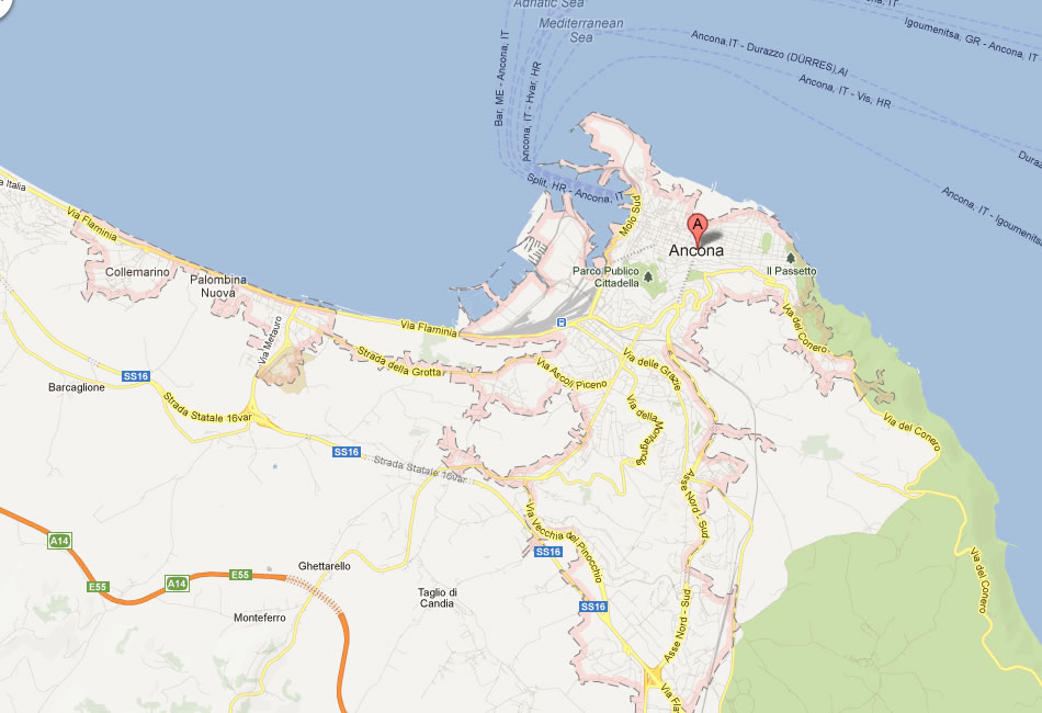 map of Ancona
