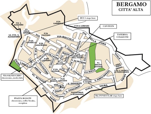 Bergamo city map