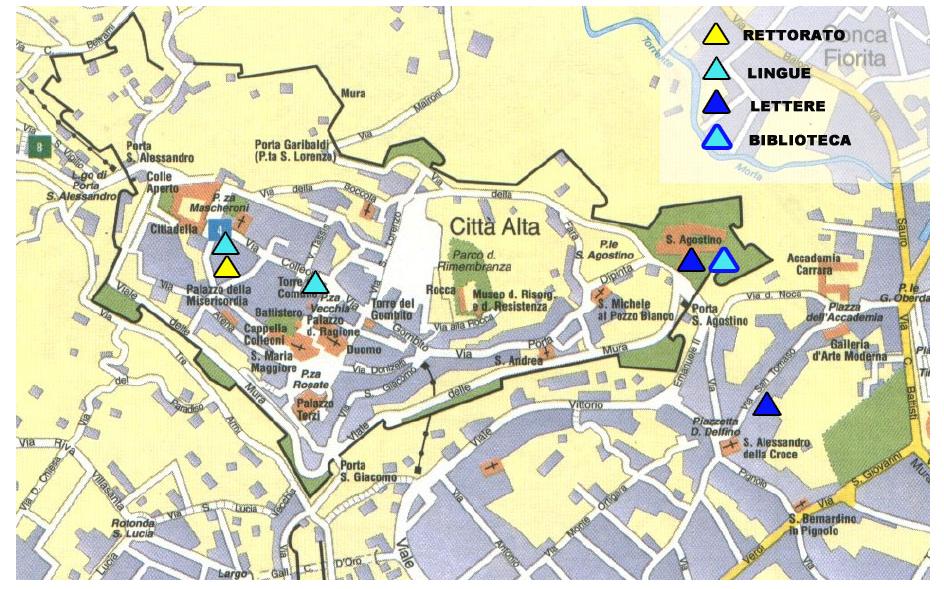 Bergamo tourist map