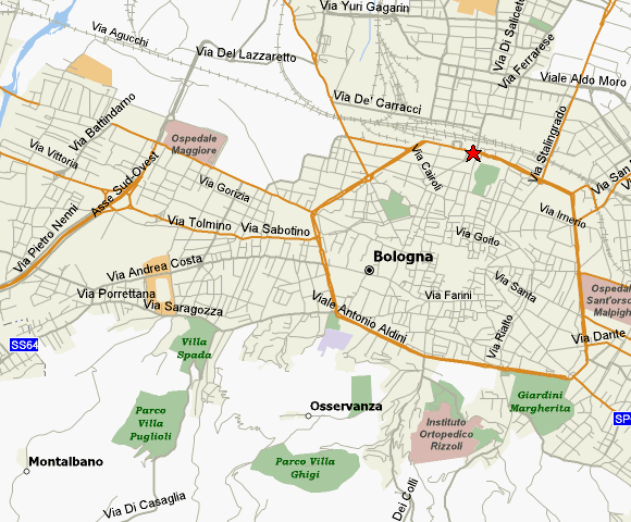 Bologna city map