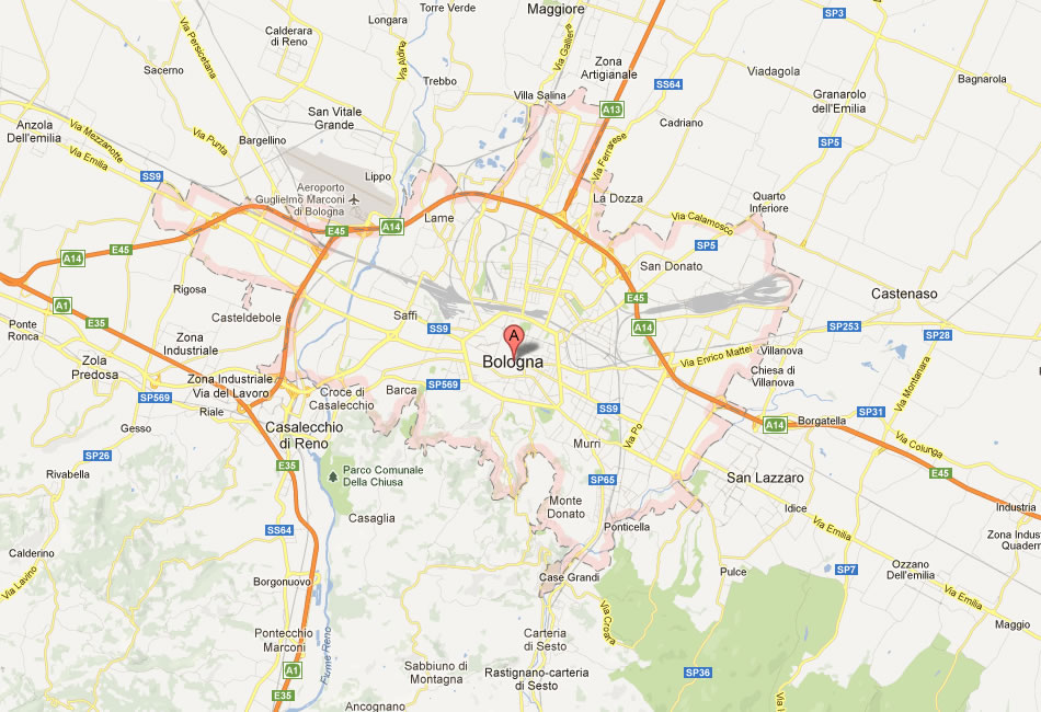 map of Bologna
