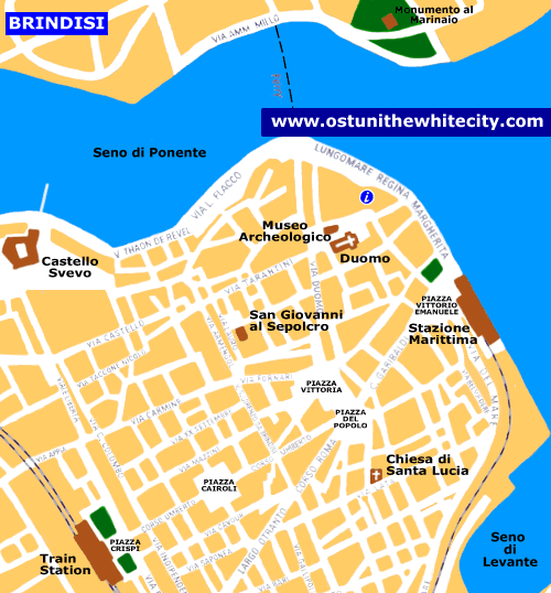 Brindisi center map