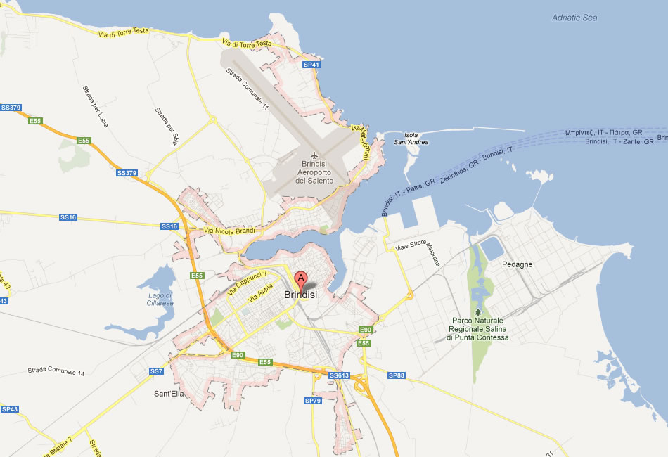 map of Brindisi