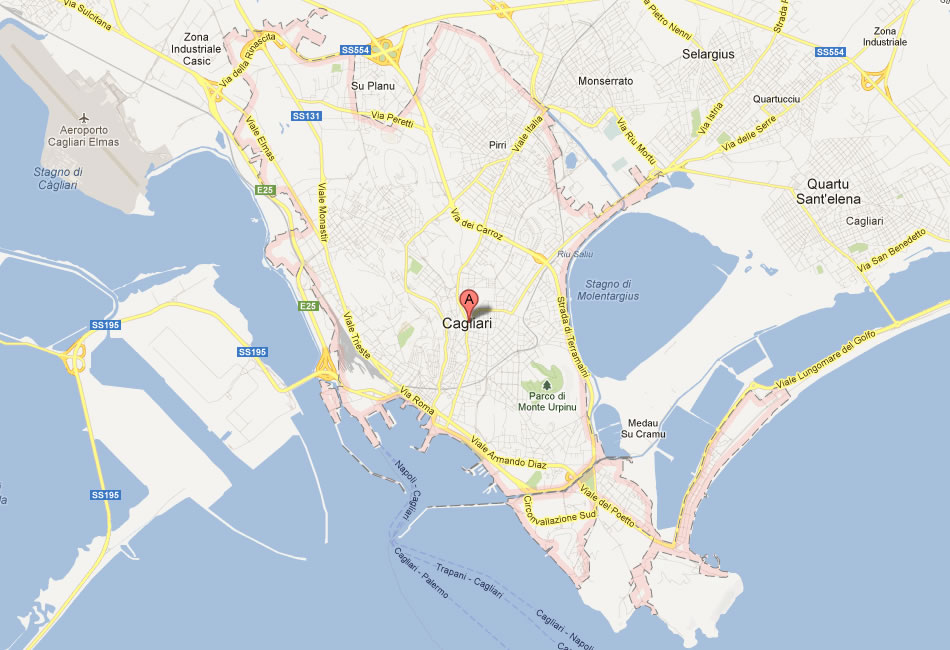 map of Cagliari