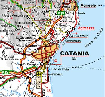 Catania route map
