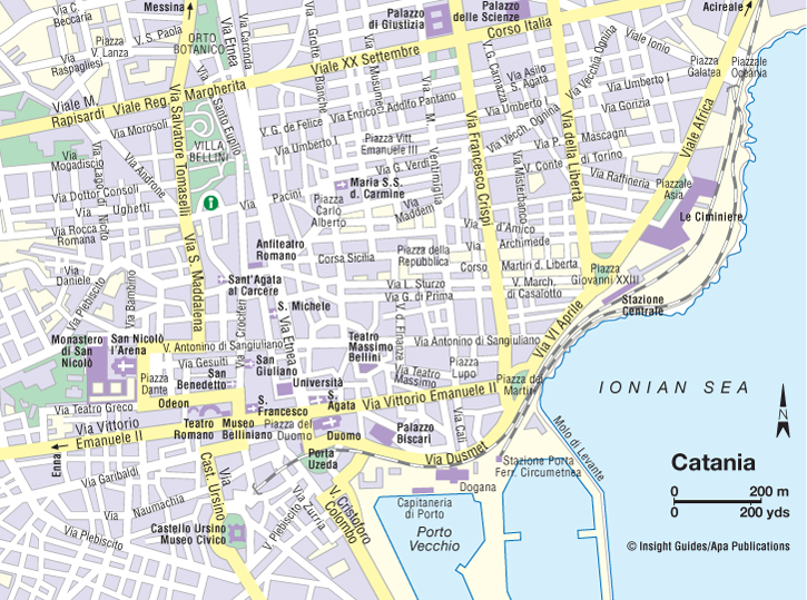 Catania street map