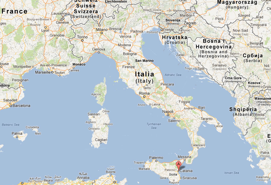 map of Catania italy