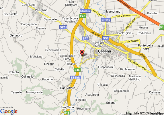 Cesena hotels map