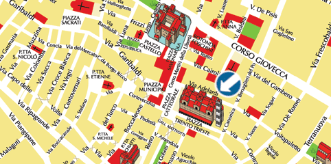 Ferrara cattedrale map
