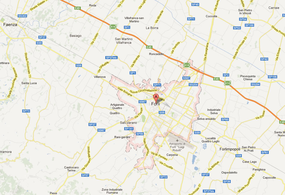 map of Forli