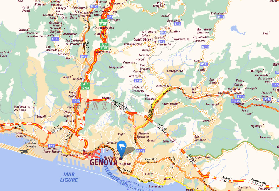 Genoa map