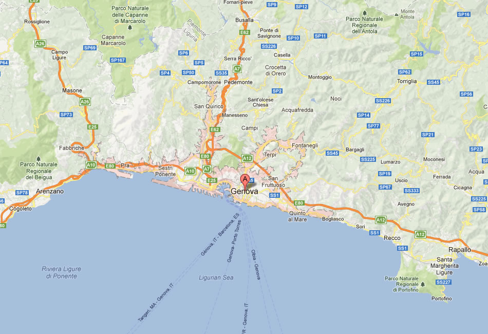 map of Genoa
