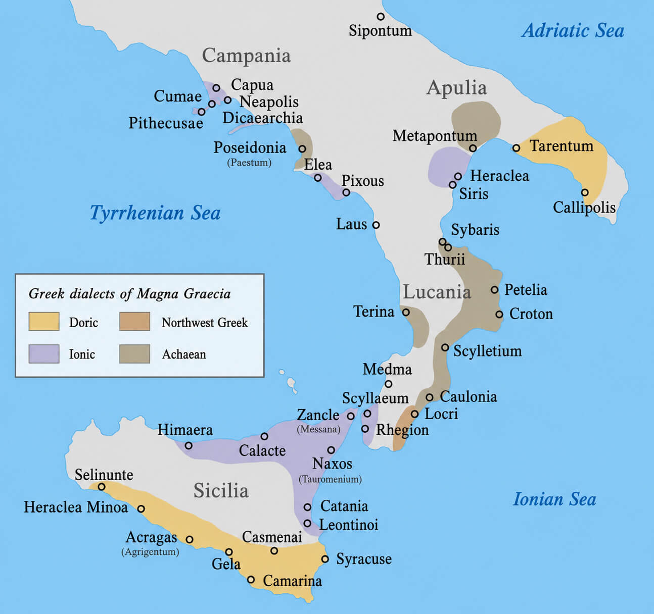 Magna Graecia map