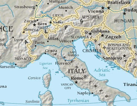 Imola San Marino map