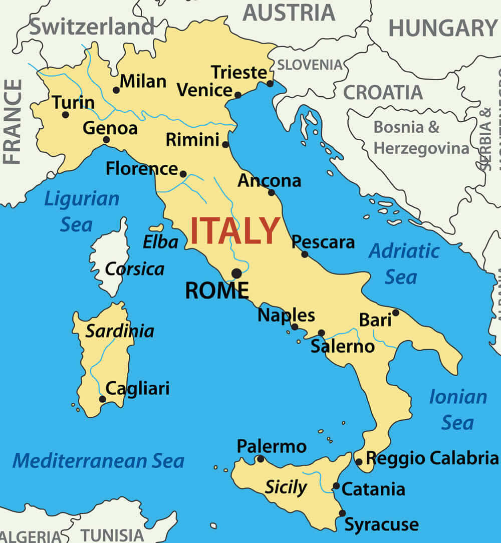 Italy Airports Map