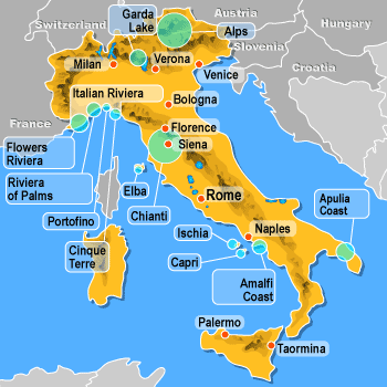 Italy Tourism Map