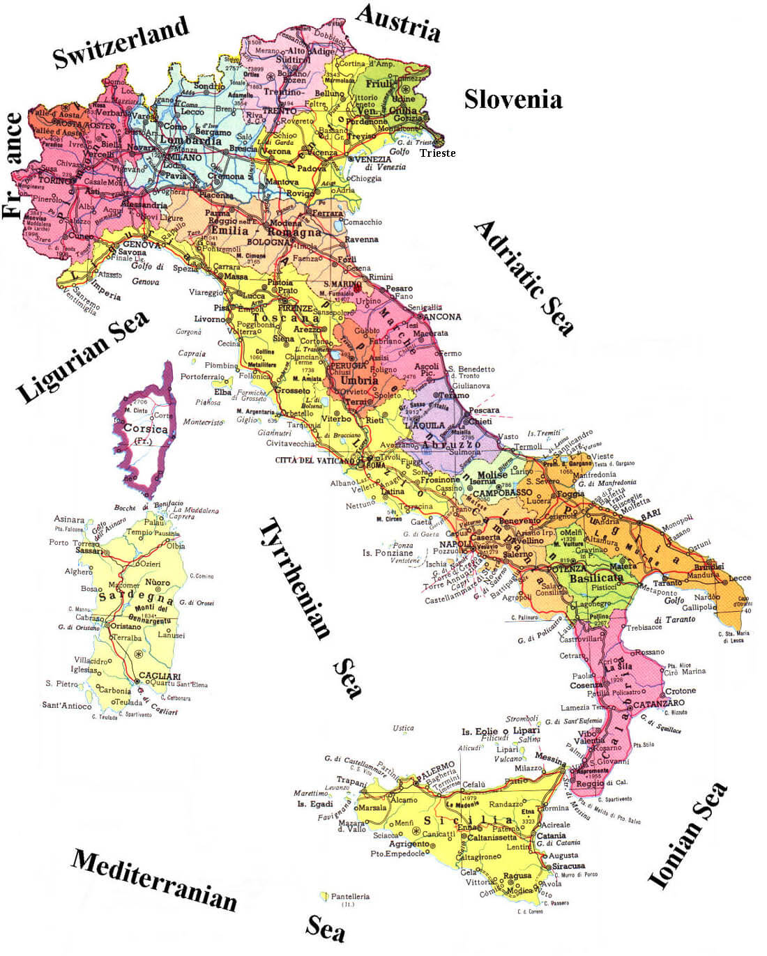 Map Italy