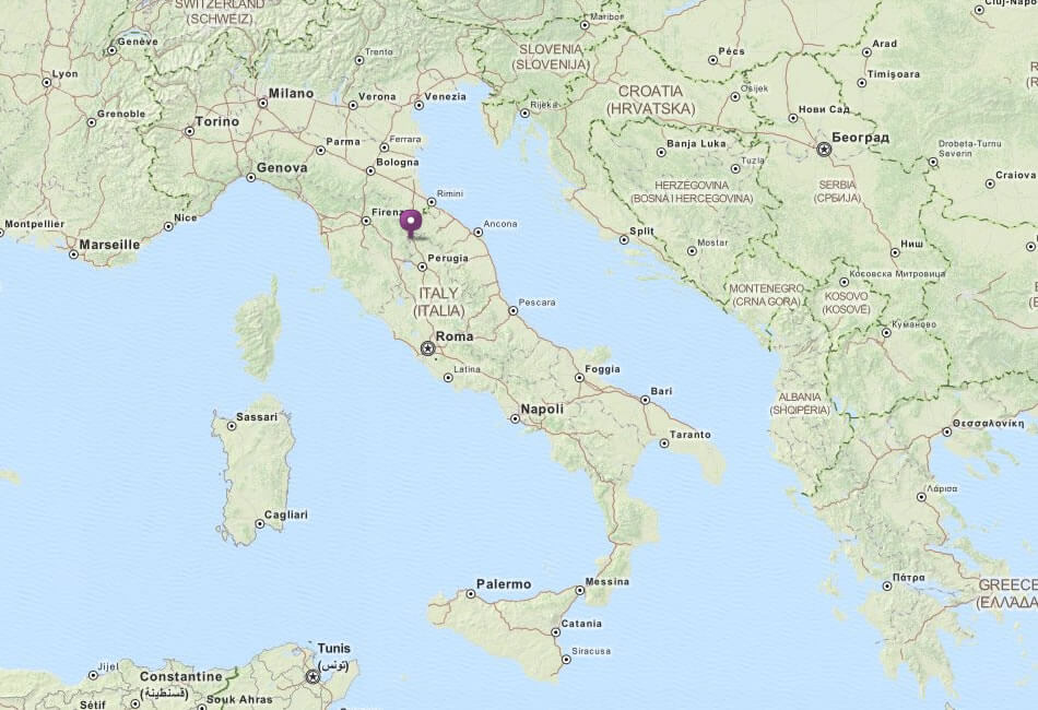 Italy Terrain Map