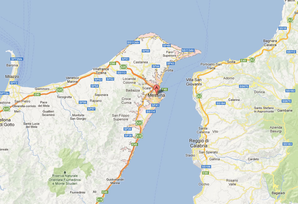 map of Messina