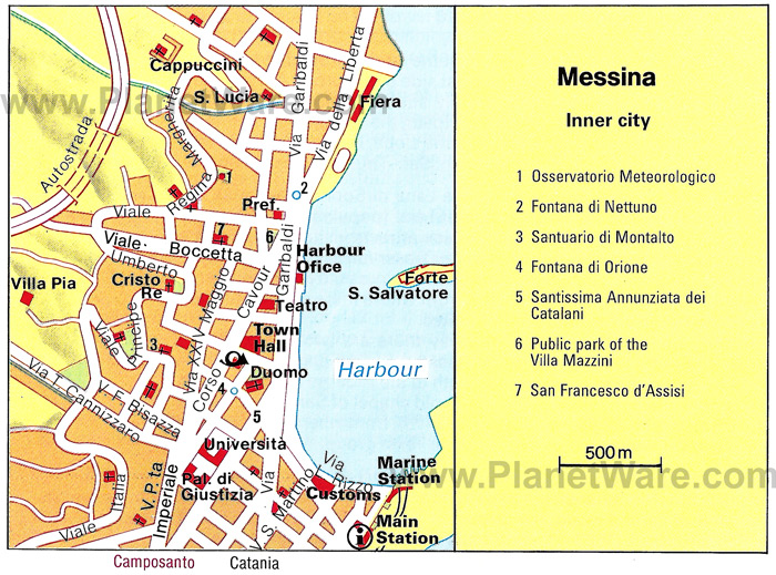 messina city map