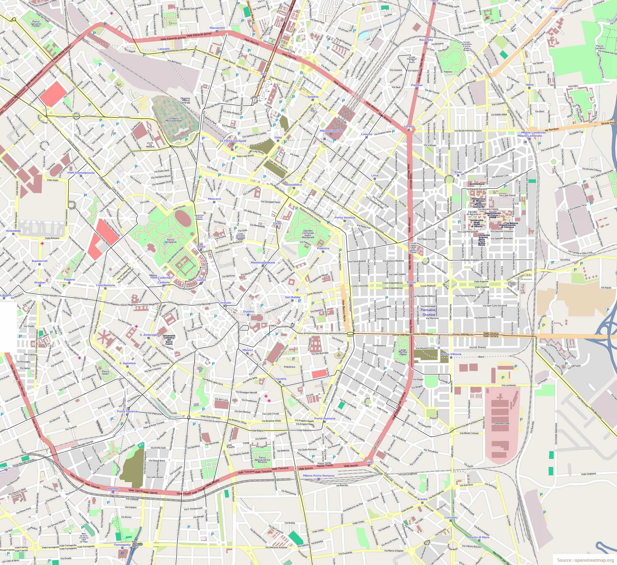 city map milan