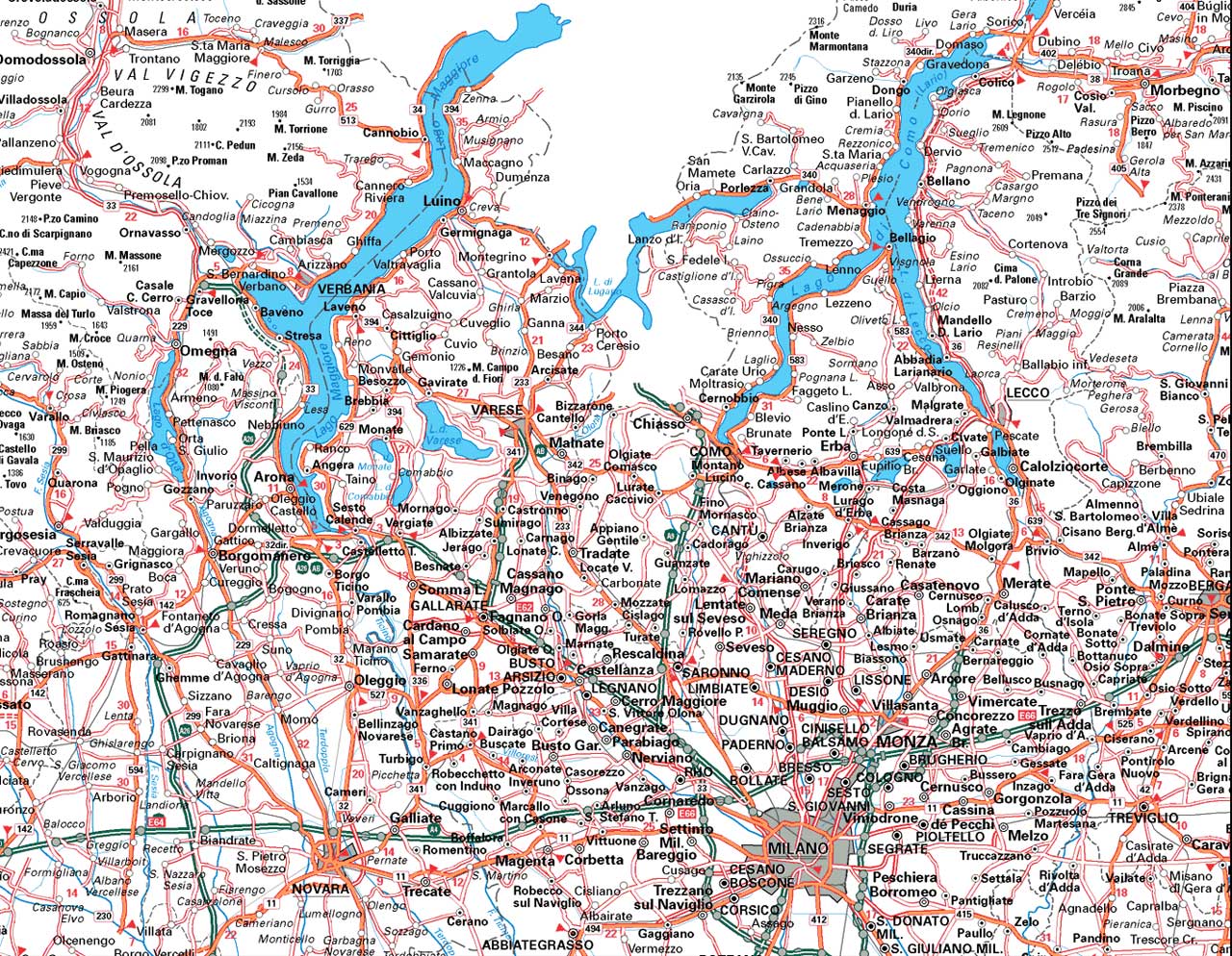 milano detailed map