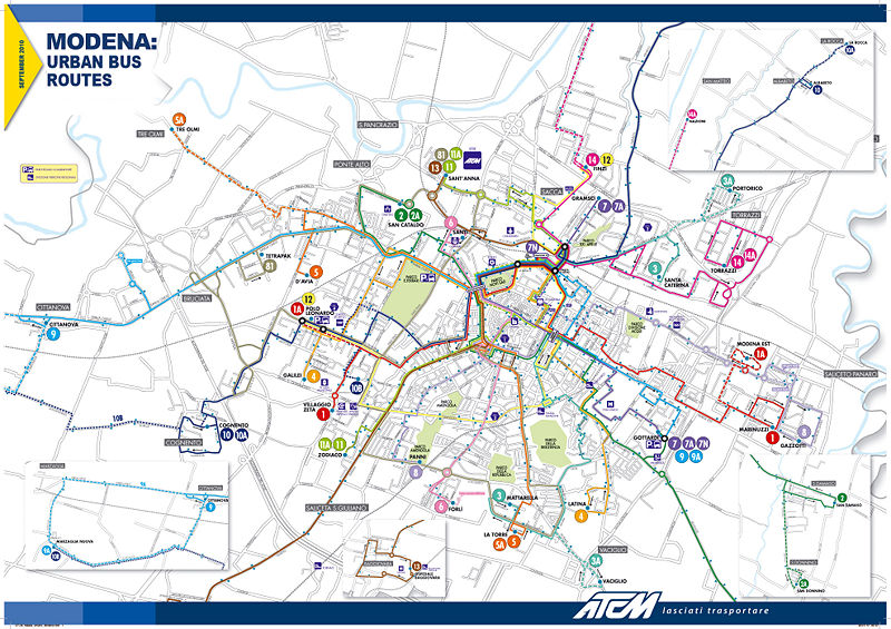 Modena public transport map