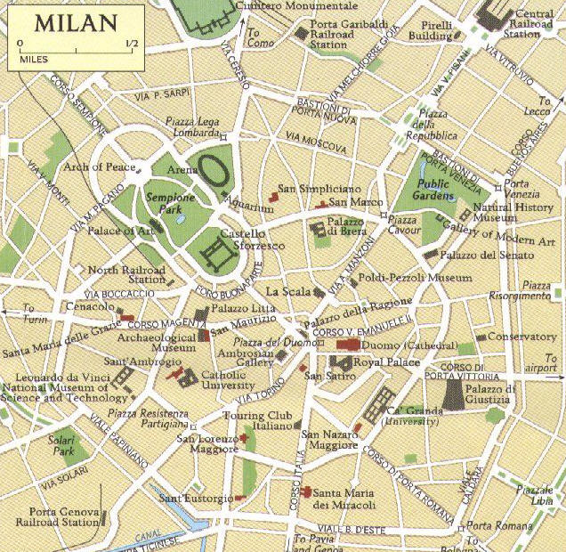 Monza milan map