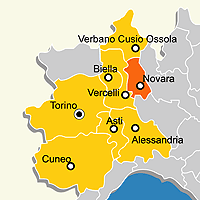 Novara province map