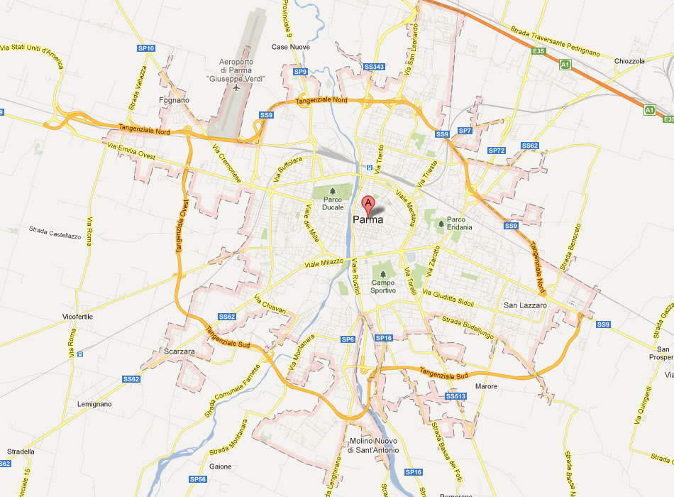 map of Parma