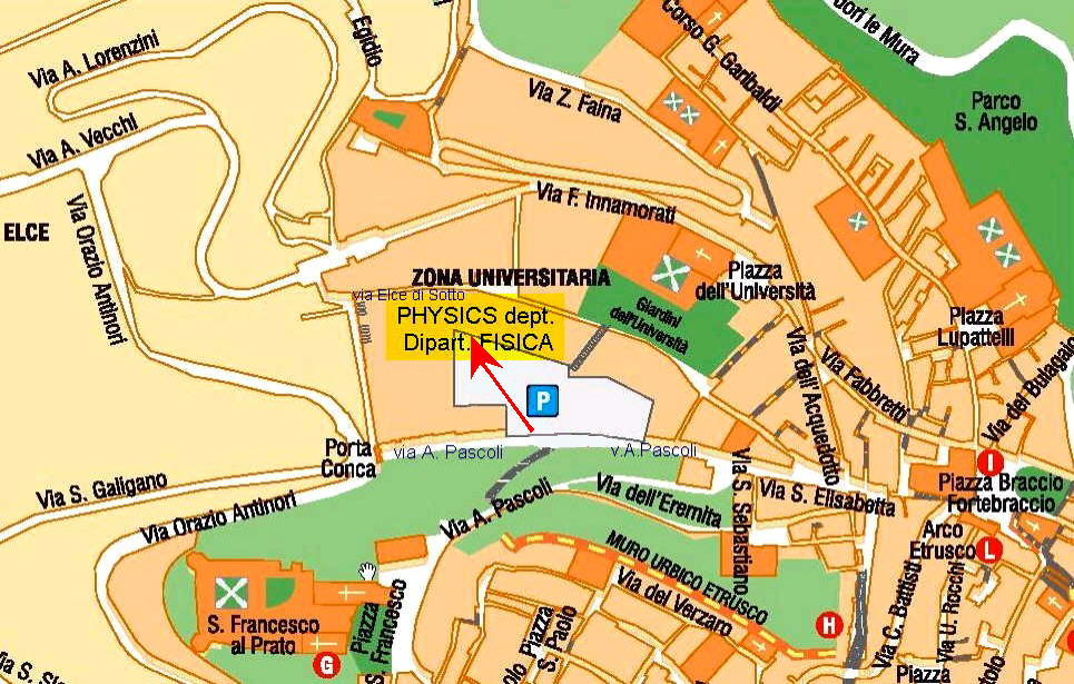 Perugia street map