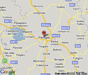 Perugia area map