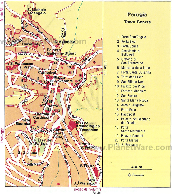 Perugia map
